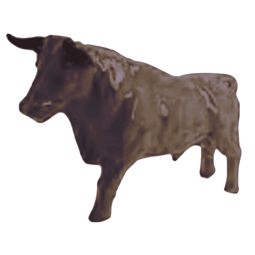 Statue Taureau Animaux Resine - 100cm - Marron
