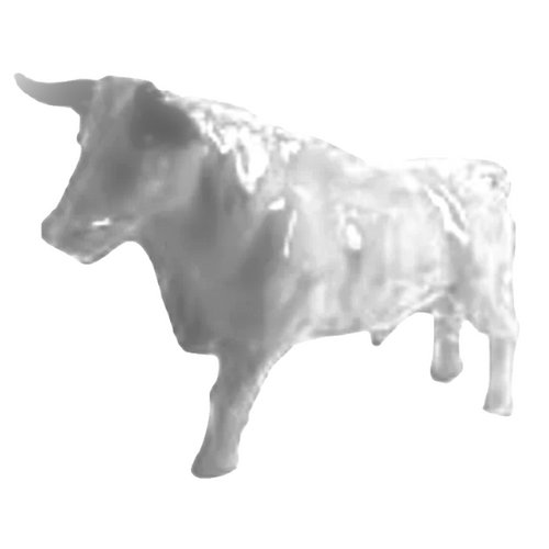 Statue Taureau Animaux Resine - 100cm - Blanc