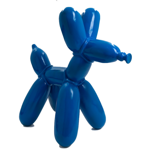 Statue Chien Ballon Animaux Resine - 120cm - Bleu