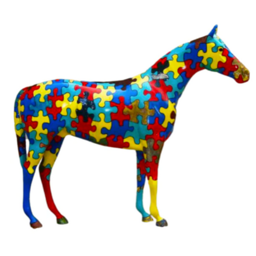 Statue Cheval Animaux Resine - 210cm - Puzzle
