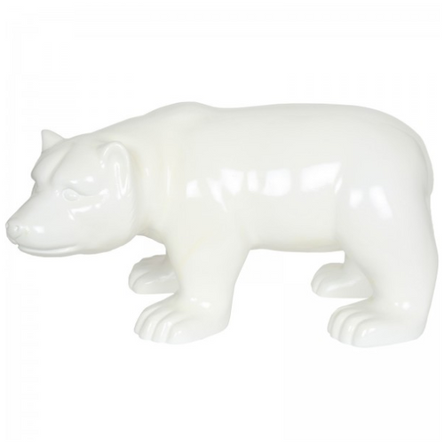 Statue Ours Animaux Resine - 100cm - Blanc