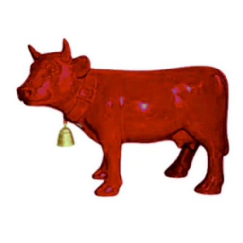 Statue Vache Animaux Resine - 110cm - Rouge