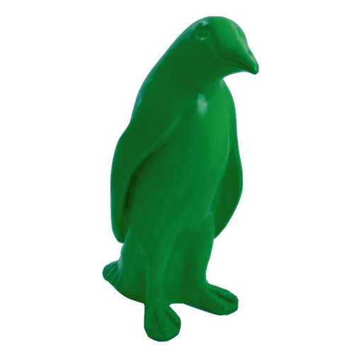 Statue Décorative de Pingouin en Résine - 70 cm - Couleur Verte