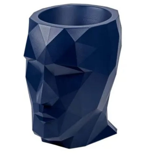 Statue Tete Pot de Fleurs Animaux Resine - 90cm - Bleu Nuit