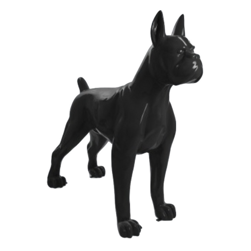 Statue Chien Boxer Animaux Resine - 180cm - Noir