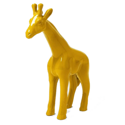 Statue de Girafe en Résine - 50cm - Couleur Jaune