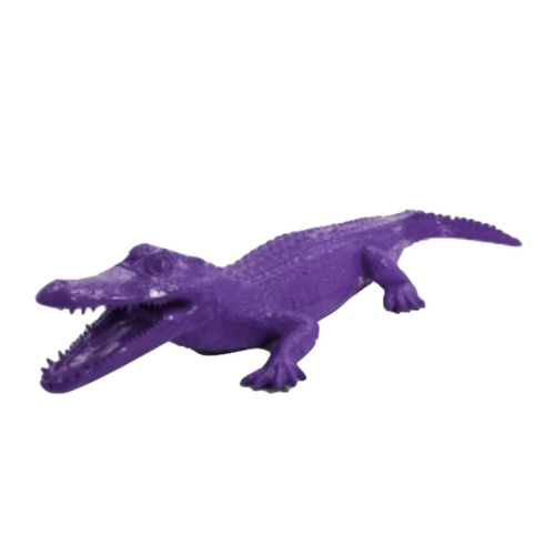 Statue de Crocodile en Résine - 215 cm - Couleur Violet Éblouissant