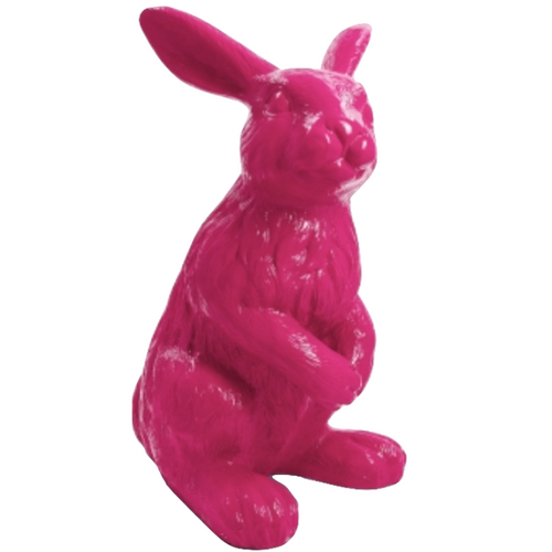 Statue de Lapin en Résine - 115 cm - Fuchsia Éblouissant
