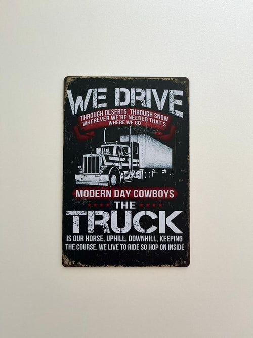 PLAQUE DÉCORATIVE EN MÉTAL WE DRIVE 30X20 CM - ACCESSOIRE AUTO ÉLÉGANT