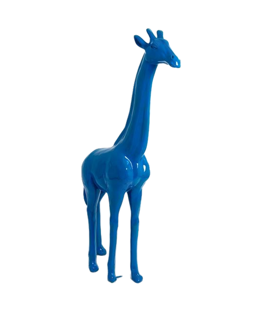 Statue Girafe Animaux Resine - 210cm - Bleu