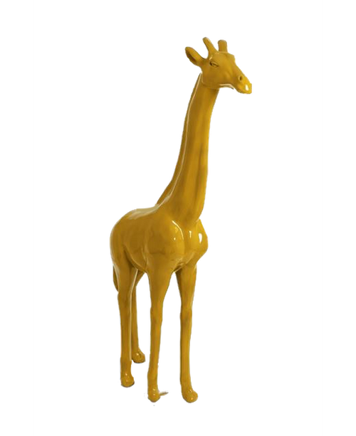 Statue Girafe Animaux Resine - 210cm - Jaune