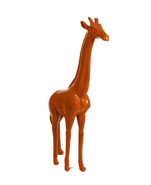 Statue Girafe Animaux Resine - 210cm - Orange