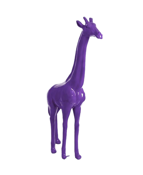 Statue Girafe Animaux Resine - 210cm - Violet