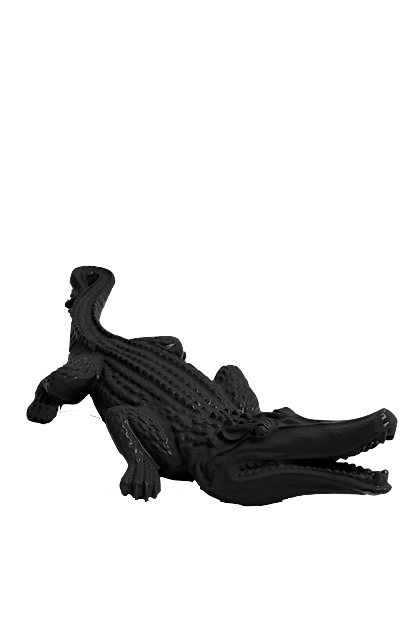 Statue Crocodile Animaux Resine - 120cm - Noir