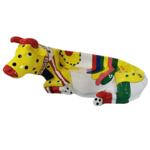 Statue Vache Banc Animaux Resine Decoration - 200cm - Gum