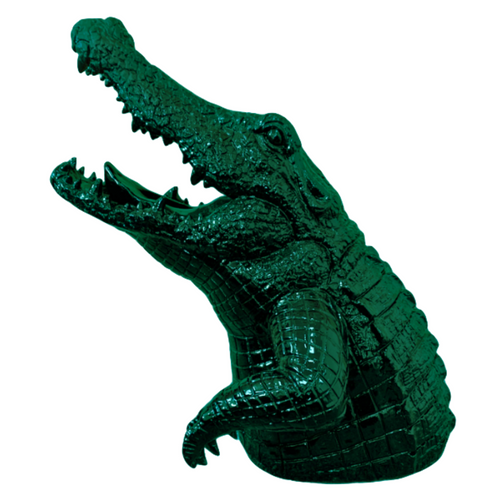 Statue de Crocodile en Résine Élegante 50cm - Couleur Verte