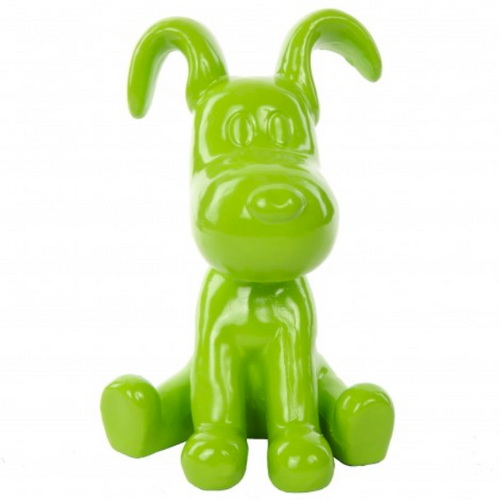 Statue Chien Snoopy Animaux Resine - 30cm - Vert Pomme