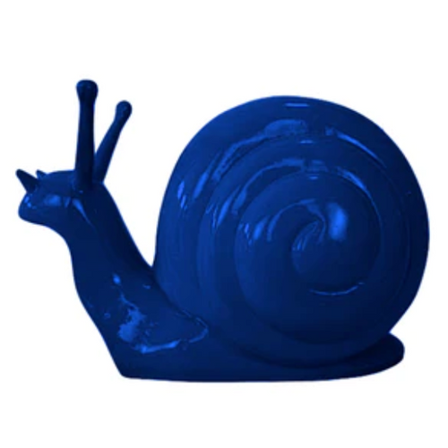 Statue de Escargot en Résine - 50cm - Couleur Bleu Nuit