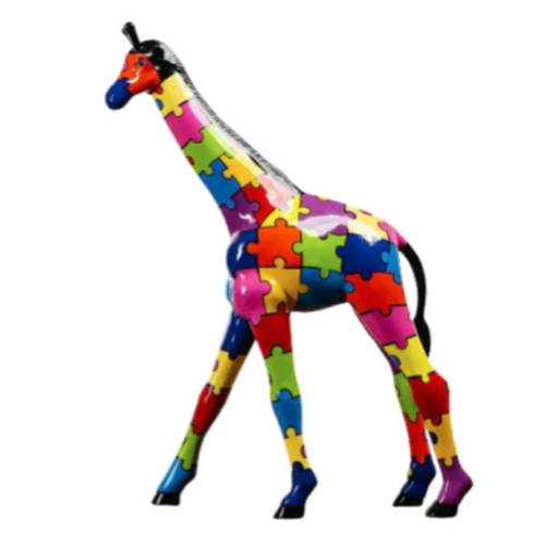 Statue Girafe Animaux Resine - 150cm - Puzzle