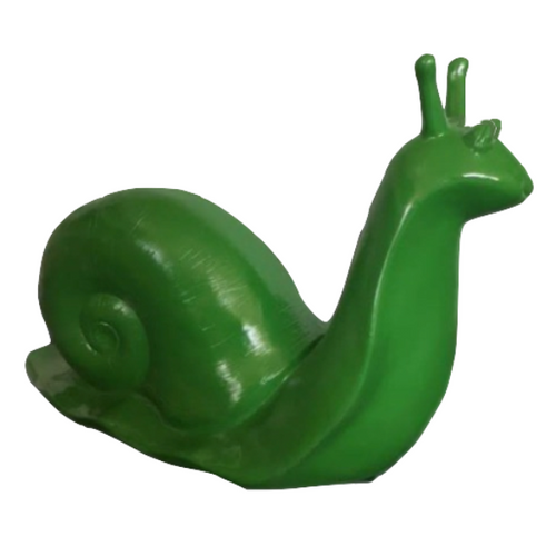 Statue Géante d'Escargot en Résine - 100 cm - Couleur Verte