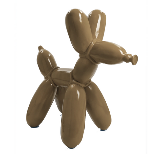 Statue Chien Ballon Animaux Resine - 120cm - Marron