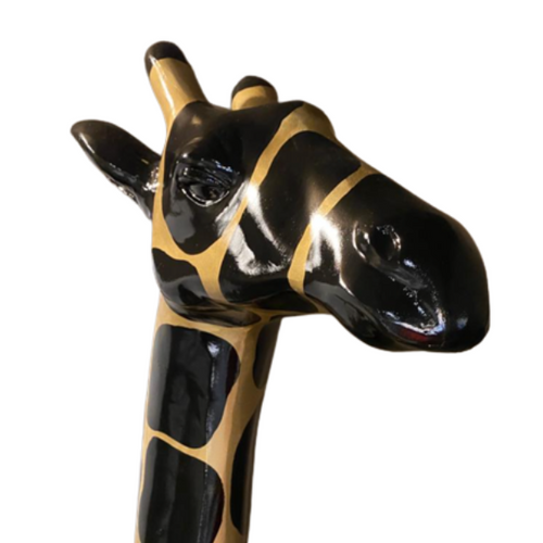 Statue Girafe Animaux Resine - 210cm - Ecaille dorée