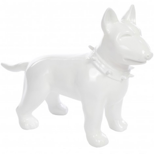 Statue Résine Chien Bull Terrier 60cm - Coloris Blanc