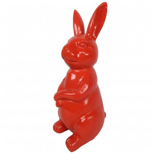 Statue de Lapin en Résine - 35cm - Édition Rouge