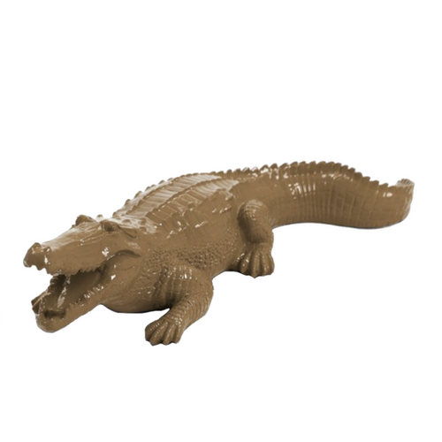 Statue Crocodile Animaux Resine - 40cm - Marron