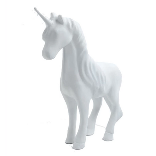 Statue Licorne Équestre en Résine - 50cm - Couleur Blanche