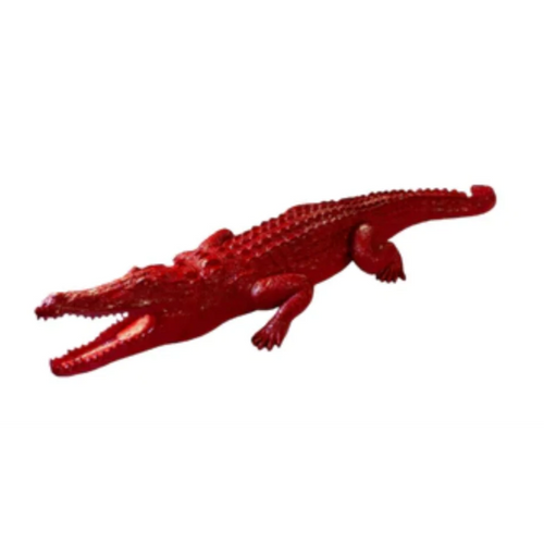 Statue Décorative de Crocodile en Résine - 320cm - Rouge