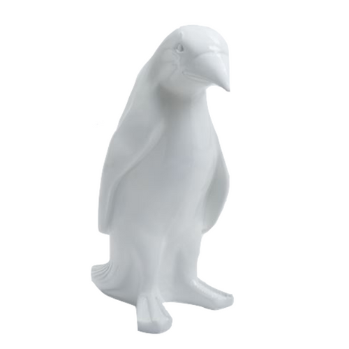 Statue Décorative de Pingouin en Résine - 70cm - Couleur Blanche