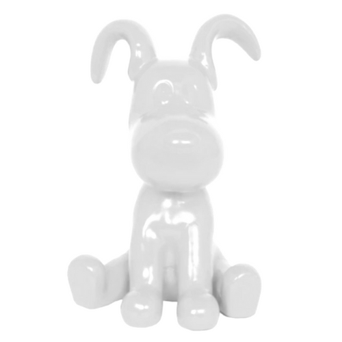 Statue Chien Snoopy Animaux Resine - 30cm - Blanc