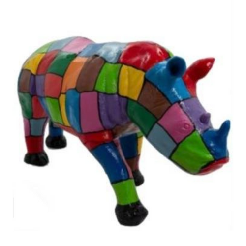 Statue Rhinoceros Animaux Resine - 140cm - Dragibus