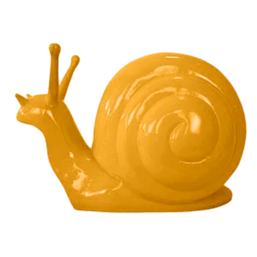 Statue Escargot en Résine - 50cm - Couleur Jaune