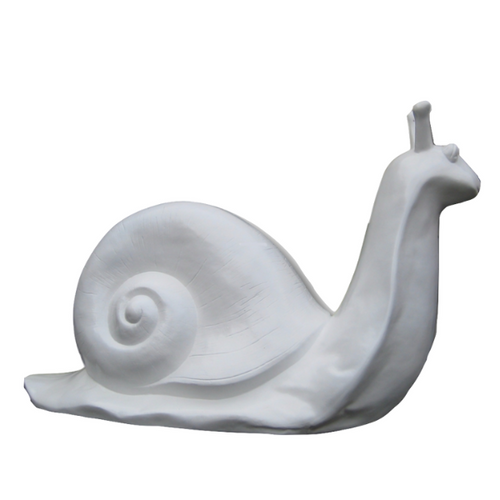 Statue Géante Escargot en Résine - 100cm - Couleur Blanche