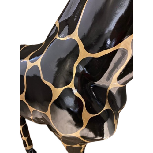 Statue Girafe Animaux Resine - 210cm - Ecaille dorée