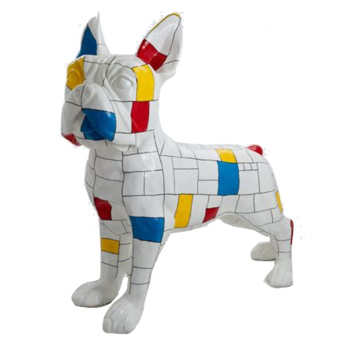 Statue Chien Bouledogue Francais Animaux Resine - 180cm - Mondrian