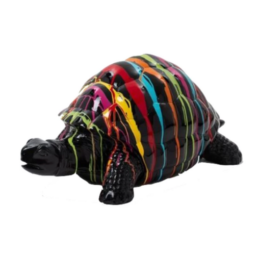 Statue Tortue Animaux Resine - 110cm - Multi Coulure Noir