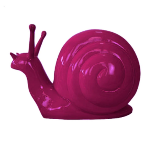 Statue Escargot en Résine - 50cm - Fuchsia Éclatant