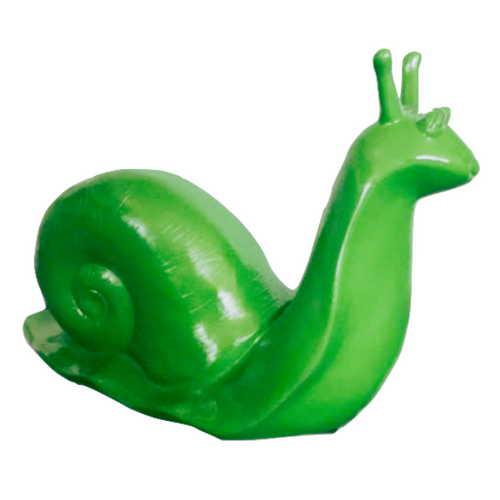 Statue Géante d'Escargot en Résine - 100cm - Couleur Verte