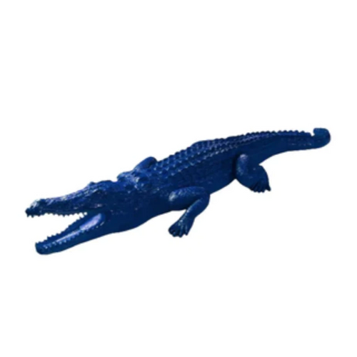 Statue de Crocodile en Résine - 320cm - Bleu Étoilé