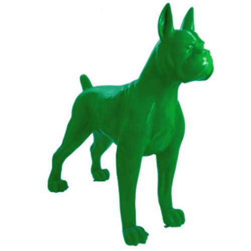 Statue Chien Boxer Animaux Resine - 180cm - Vert