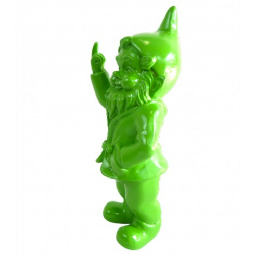 Statue de Nain en Résine - 33 cm - Couleur Vert Pomme