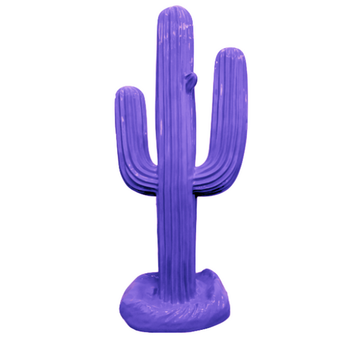 Statue en Résine de Cactus Animaux - 185 cm - Couleur Violet