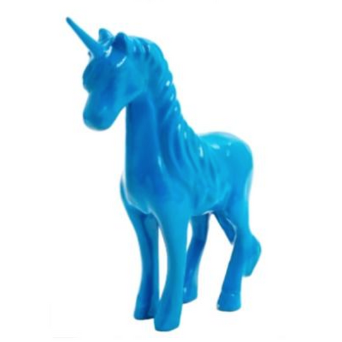 Statue Licorne Équestre en Résine - 50cm - Ciel Azur