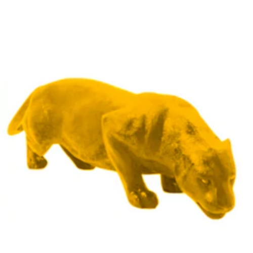 Statue Panthere Animaux Resine - 140cm - Jaune