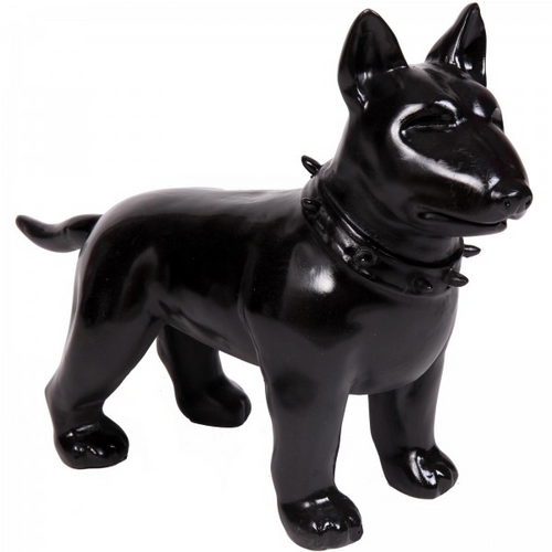 Statue Résine Bull Terrier Noir - 60 cm - Élégance Animale