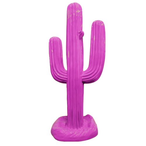 Statue de Cactus en Résine - 185cm - Couleur Rose Fuchsia