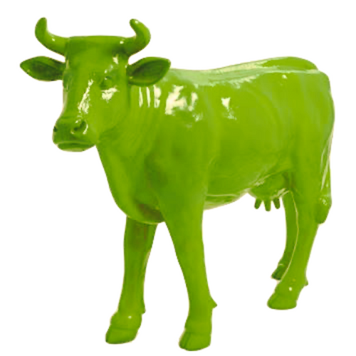 Statue Vache Animaux Resine - 140cm - Vert Pomme